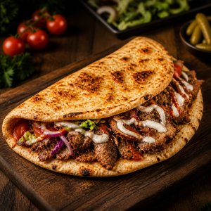 Halvindbagt kebab